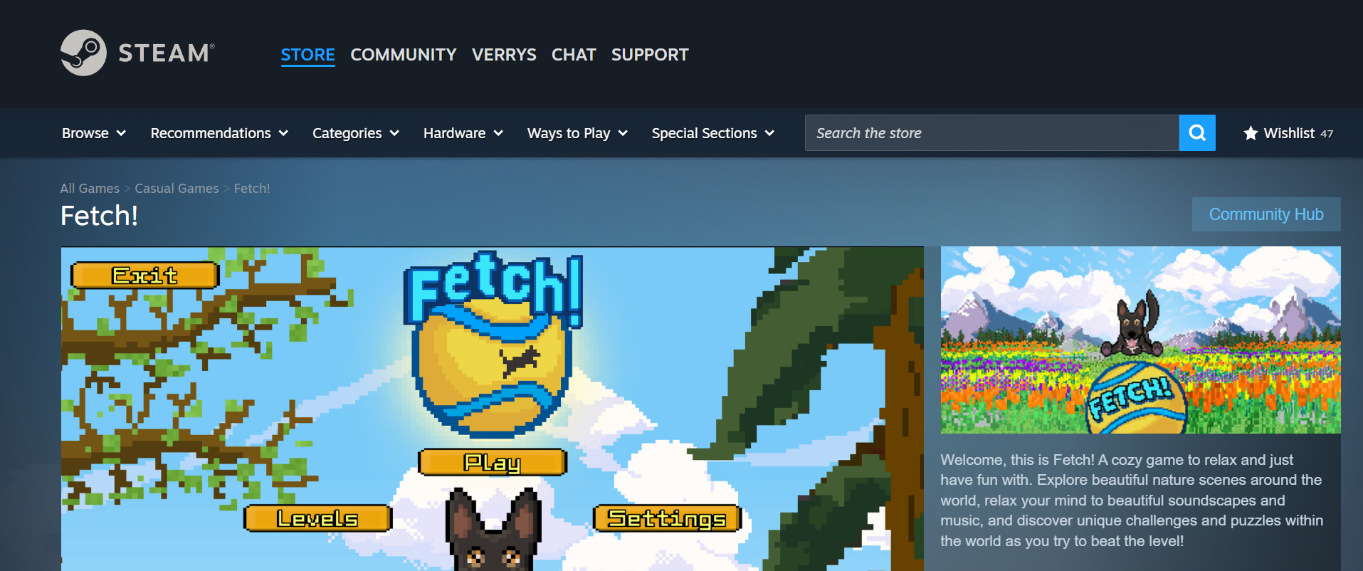 Fetch on Steam, a peek at the action